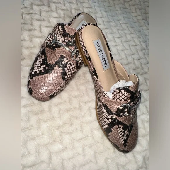 *NEW* Steve Madden | Mules | Kori Blush Snakeskin Size: 6.5 - Picture 5 of 7
